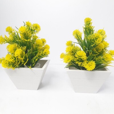 SL38 Yellow White Artificial Plant (FC)