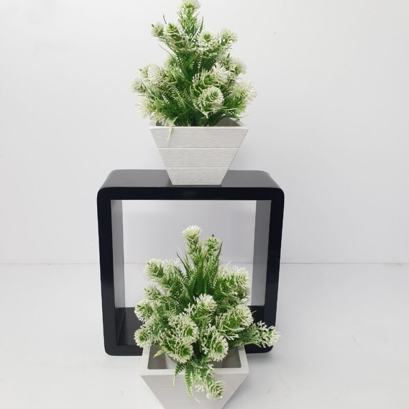 SL38 Green White Artificial Plant (FC)