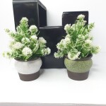 SL38 Green White Artificial Plant (FC)