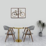Two Seater Dining Set With Grey Chairs
