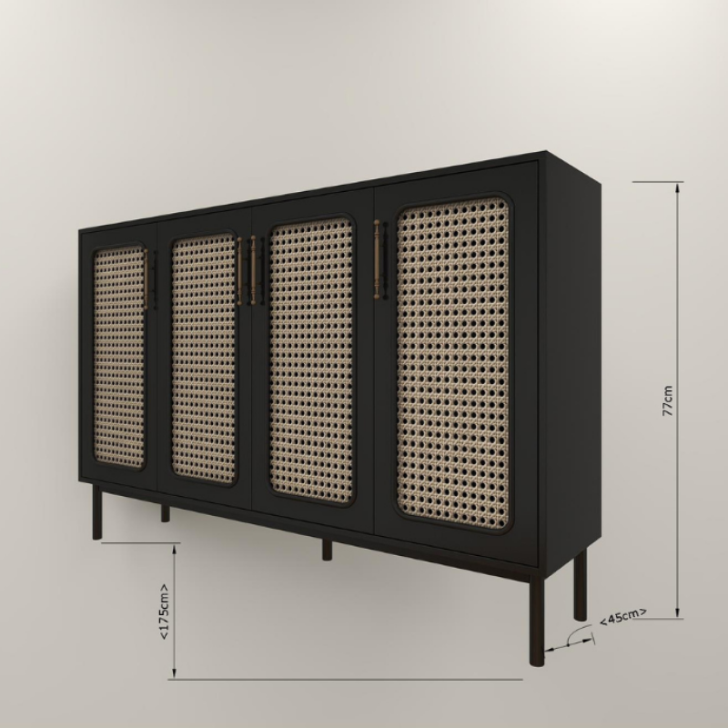 BH Cozy 4- Door Chest Of Drawers