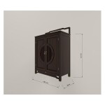 BH Engineered Shoe Rack In Rosewood Finish