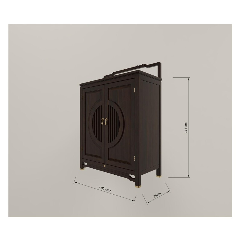 BH Engineered Shoe Rack In Rosewood Finish