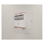 BH Engineered White Wooden Shoe Cabinet