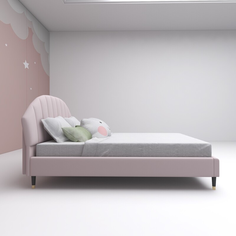 BH Engineered Wood & Fabric Kids Bed