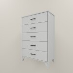 BH White Accent Wooden Cabinet