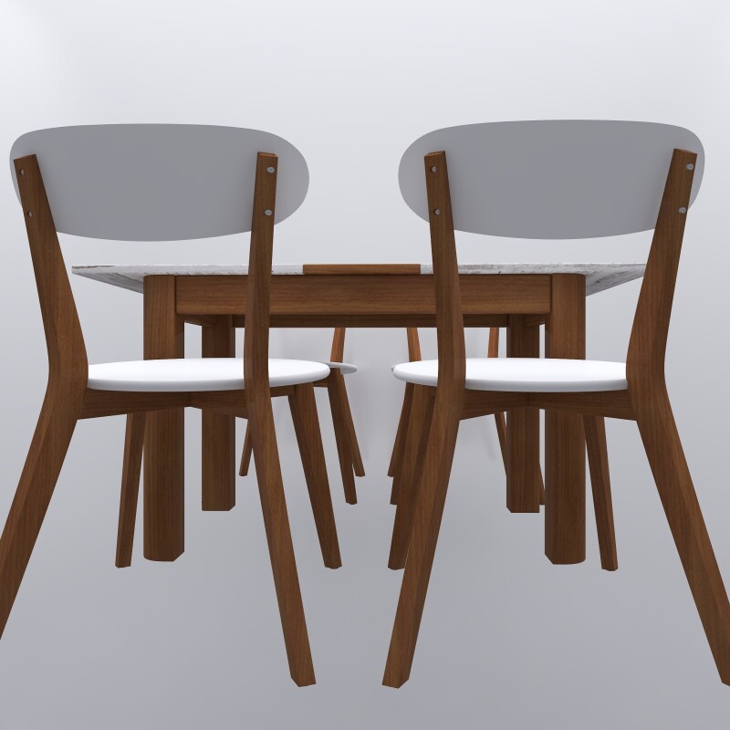 4 Seater Premium White Dining Table