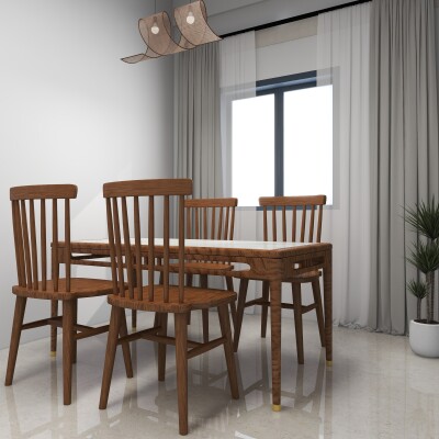 BH Engineered 4 Seater Dining Table