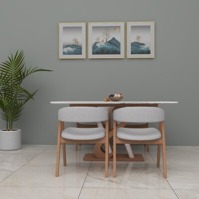 BH Engineered 4 Seater Dining Set