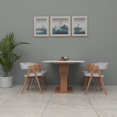 BH Engineered 4 Seater Dining Set