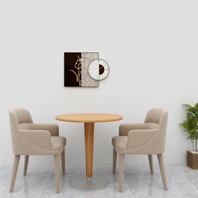 2 Seater Oak Finish Dining Set