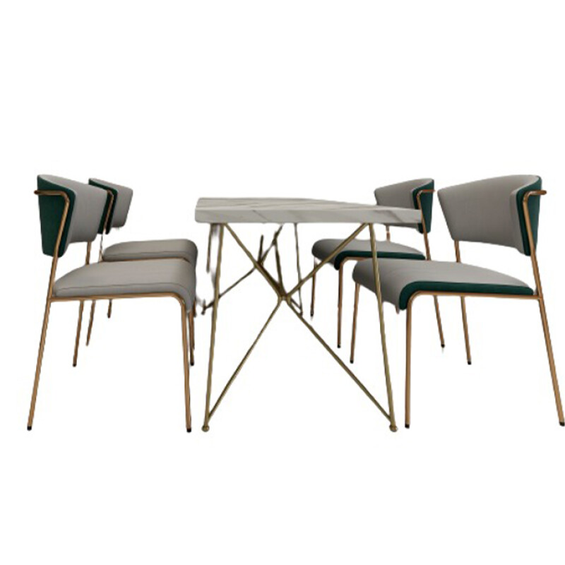 4 Seater White Rectangular Dining Set