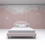 BH Engineered Wood & Fabric Kids Bed