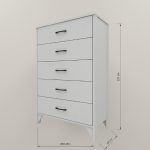 BH White Accent Wooden Cabinet