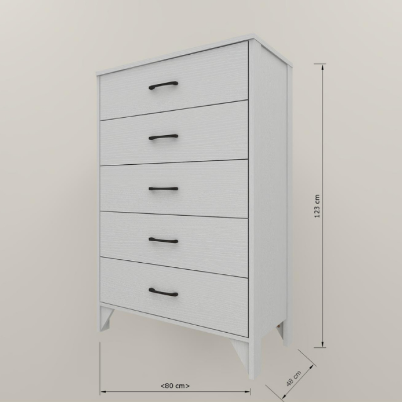 BH White Accent Wooden Cabinet