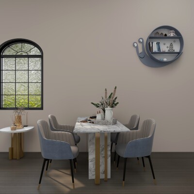 4 Seater Crescent Dining Set