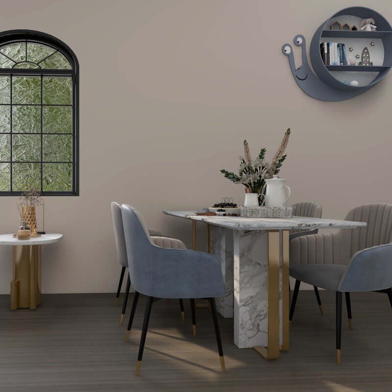 4 Seater Crescent Dining Set