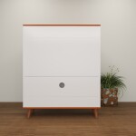 BH Engineered White Wooden Shoe Cabinet