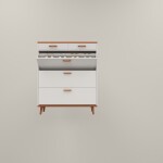 BH Engineered White Wooden Shoe Cabinet