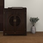 BH Engineered Shoe Rack In Rosewood Finish