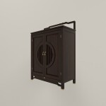 BH Engineered Shoe Rack In Rosewood Finish