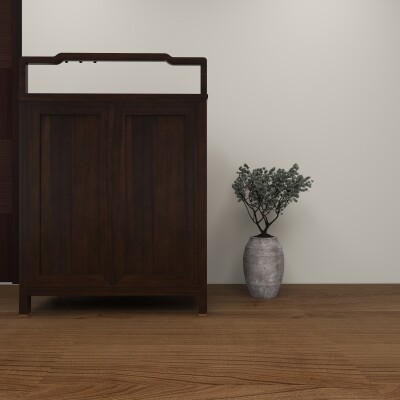 BH Engineered Shoe Rack In Rosewood Finish