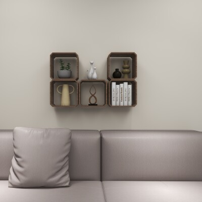 BH Engineered Square Wooden Book Shelf