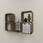 BH Engineered Square Wooden Book Shelf