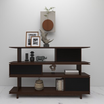BH Walnut Brown Book Shelf