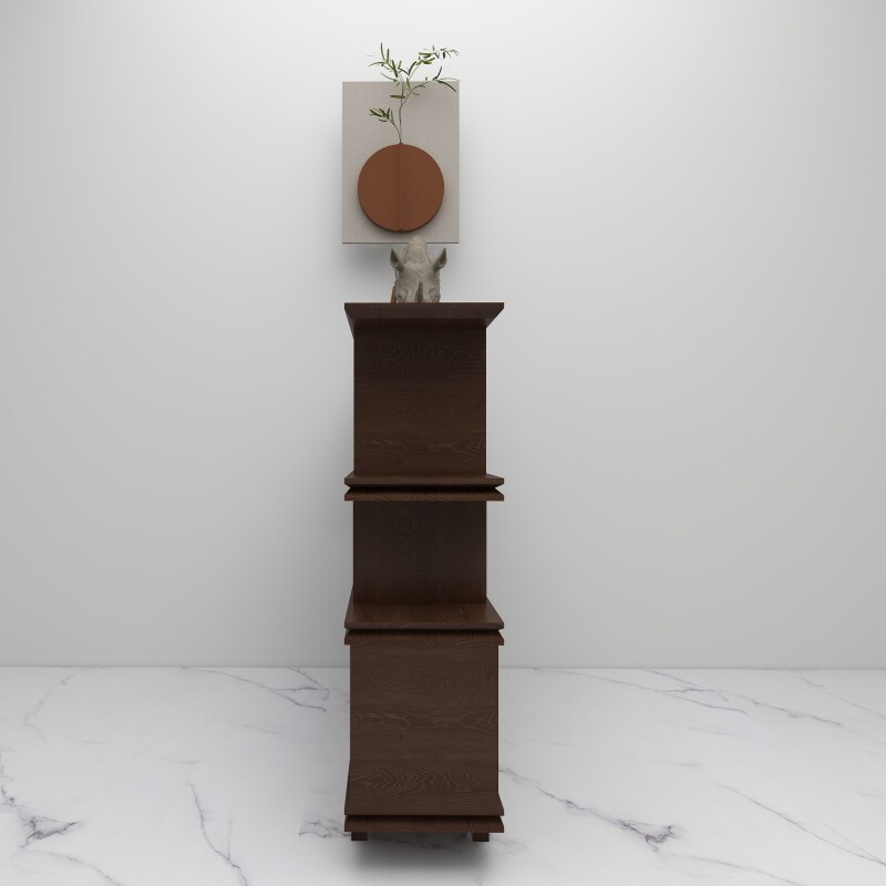 BH Walnut Brown Book Shelf