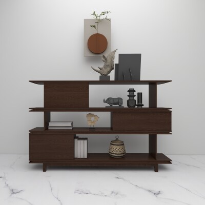BH Walnut Brown Book Shelf