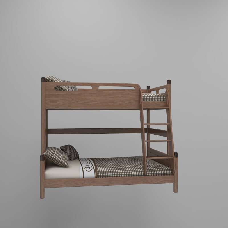 Children's Storage Wooden Bunk Bed