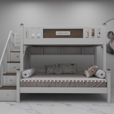 White Twin Sleeper Bunk Beds
