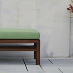 Contemporary Pastel Green Dining Bench