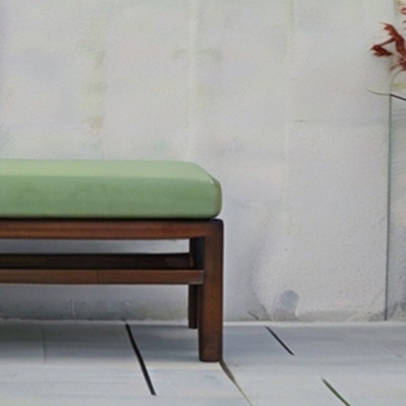 Contemporary Pastel Green Dining Bench