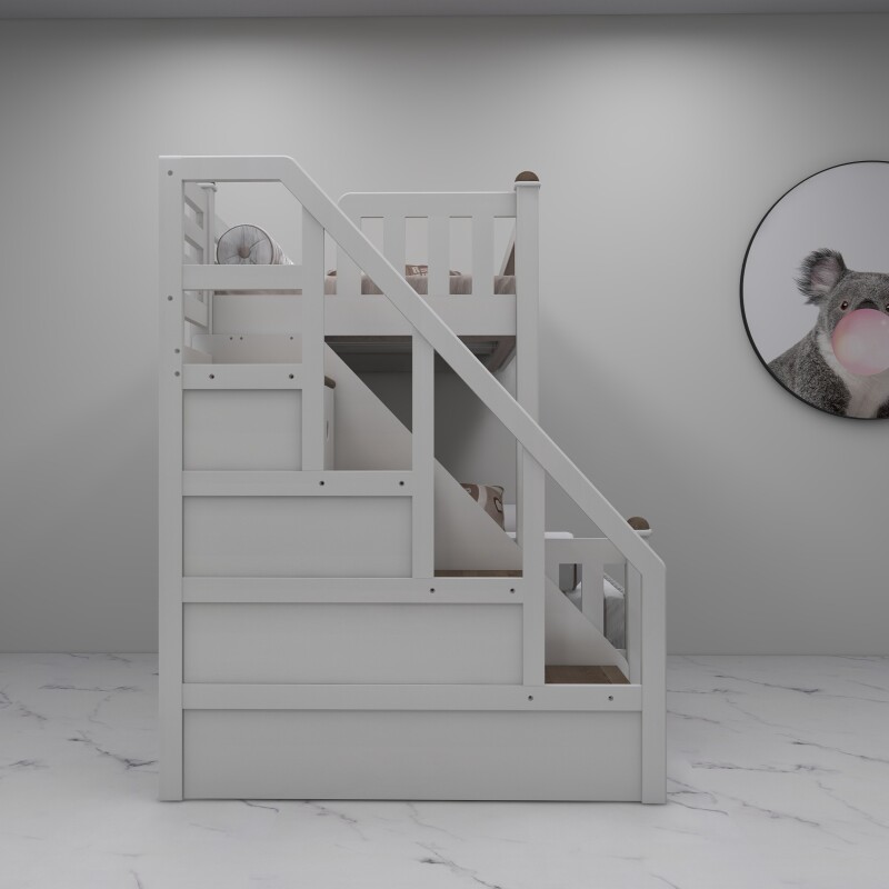 White Twin Sleeper Bunk Beds