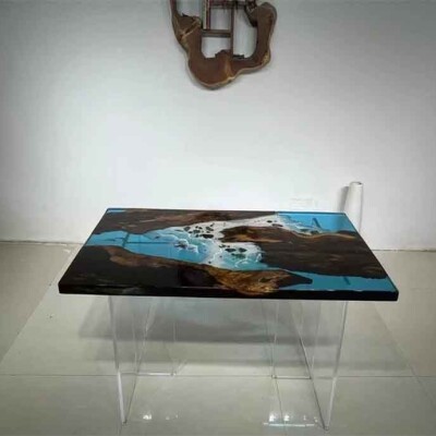 Ocean Finish Epoxy Dining Table