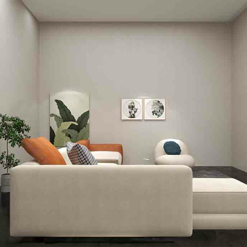 BH Engineered Two-Tone Leather Sofa