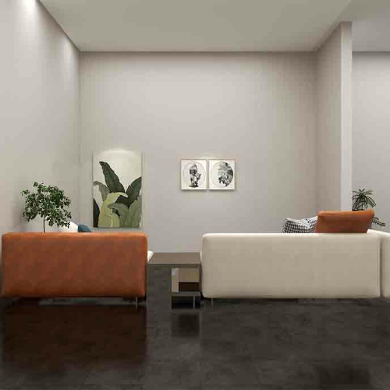 BH Engineered Two-Tone Leather Sofa