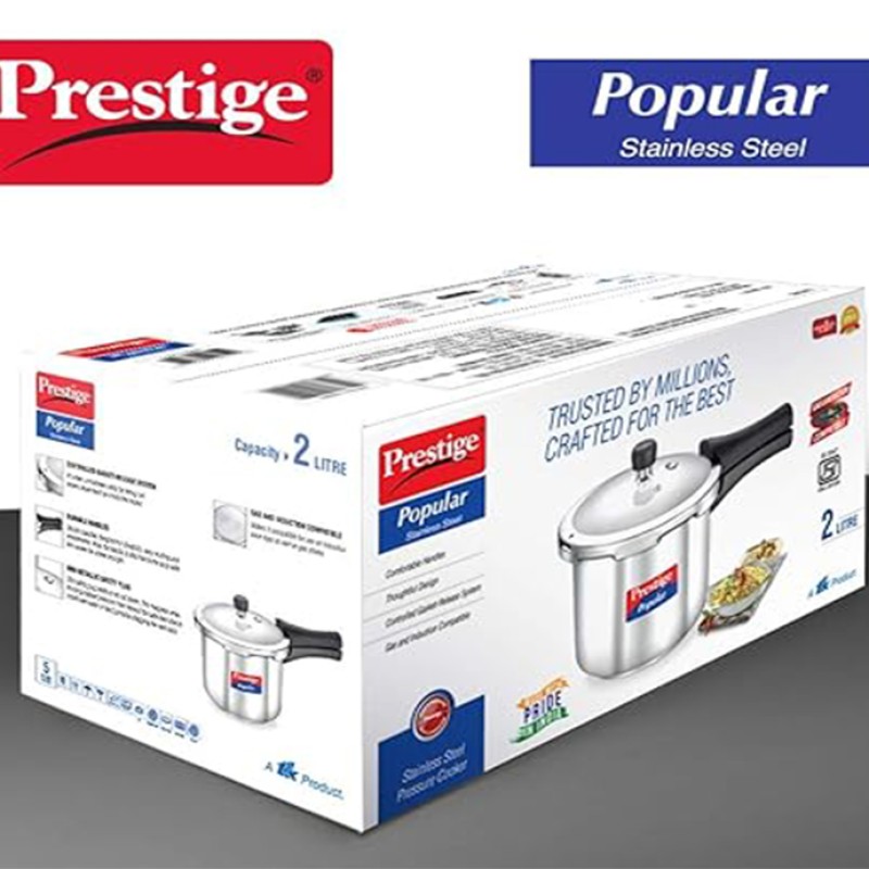 Prestige Svachh Aluminium Outer Lid Pressure Cooker 2L