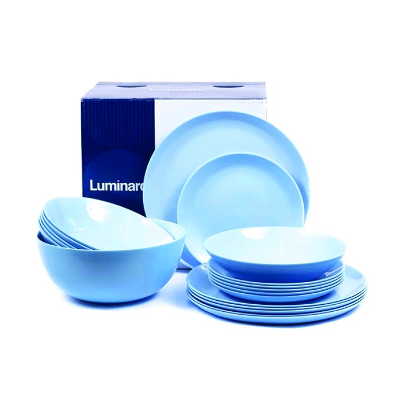 Luminarc Temp 15Pc Diwali Dinner Set - BLUE