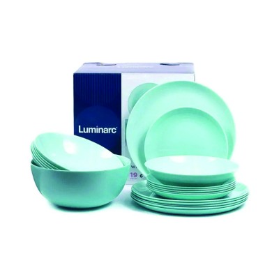 Luminarc Temp 15Pc Diwali Dinner Set - TURQUOISE