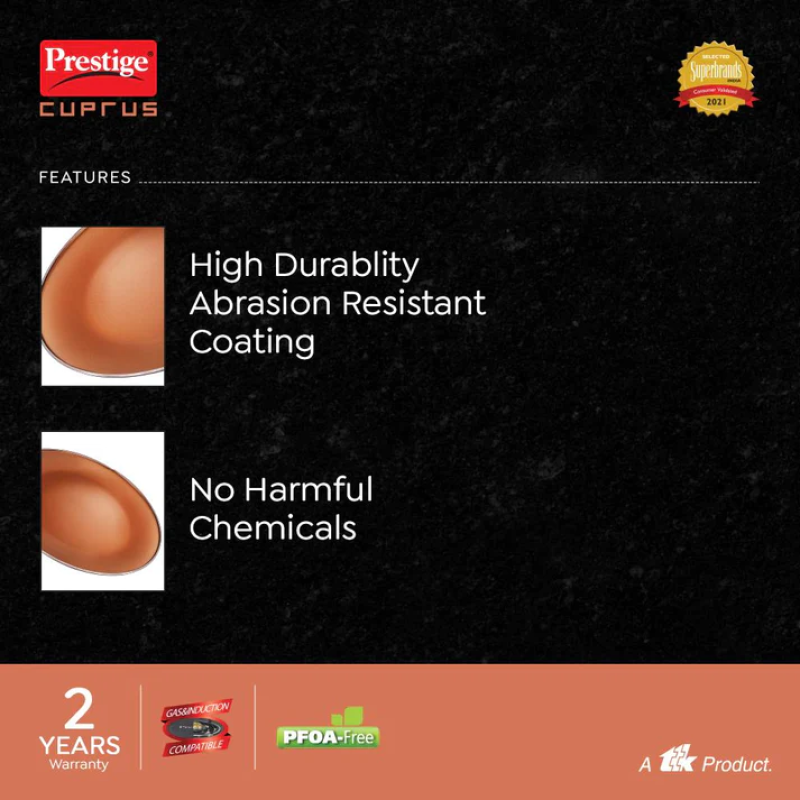 Prestige Cuprus Non-Stick Tawa, 320MM