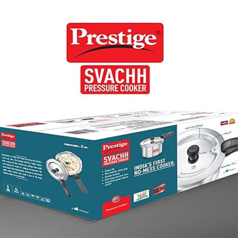 Prestige Svachh Steel Outer Lid Pressure Cooker 5L