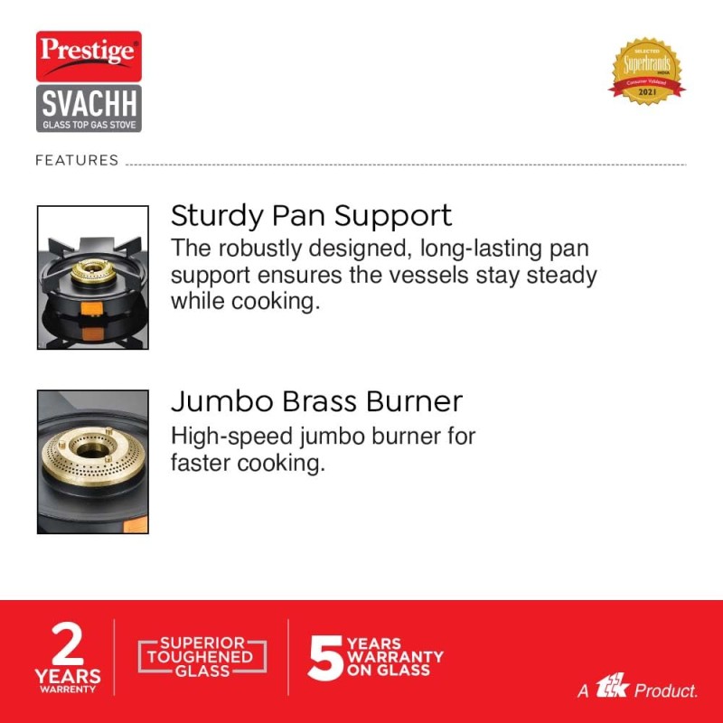 Prestige Svachh Duo 3B Gas Stove