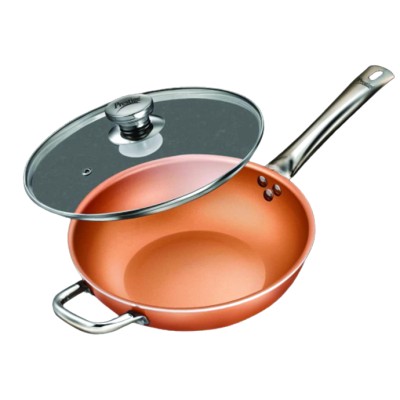 Prestige Cuprus Non-Stick Kadai With Glass Lid, 260MM