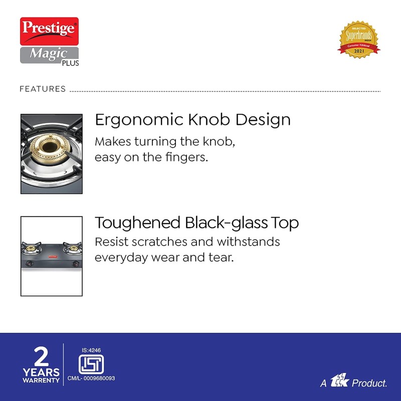 Prestige Magic Plus 2 BRNR Gas Stove