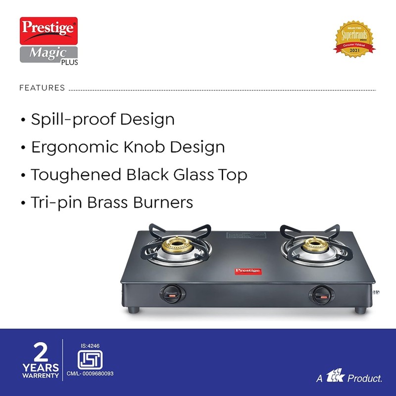 Prestige Magic Plus 2 BRNR Gas Stove