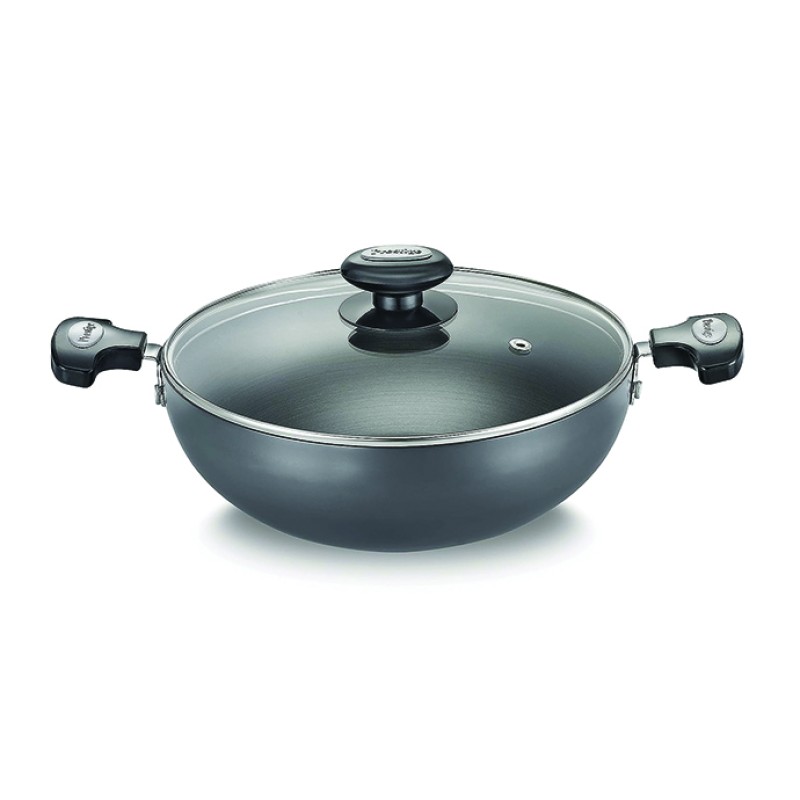 Prestige Hard Anodised Kadai With Lid, 300MM