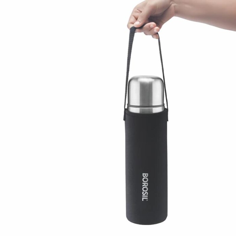 Borosil Vacuum Flask Thermo 500ML, Black